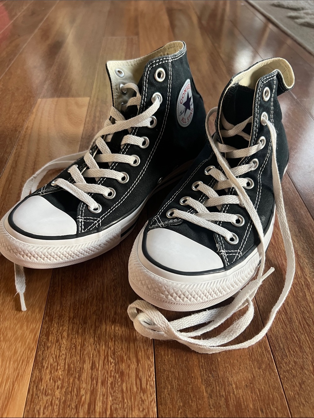 Black converse all star chuck taylor women’s tennis shoes sneakers 8.5
